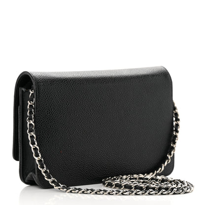 Chanel Caviar Timeless CC Wallet on Chain WOC Black 3 of 17