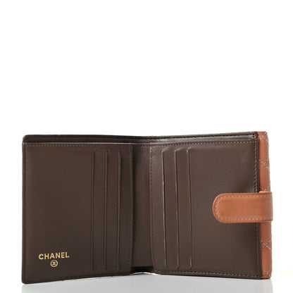Chanel Lambskin Micro Quilted Compact French Wallet Dark Beige 5 of 11