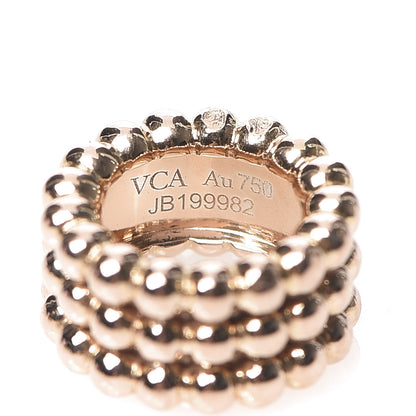 Van Cleef & Arpels 18K Rose Gold Perlee 3-Row Pendant 3 of 5