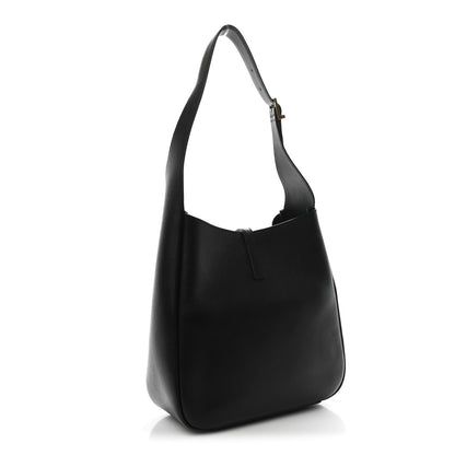 Saint Laurent Smooth Calfskin Small Le 5 A 7 Soft Hobo Black Black 2 of 11