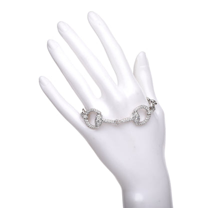 Gucci 18K White Gold Diamond Horsebit Bracelet 18 2 of 8
