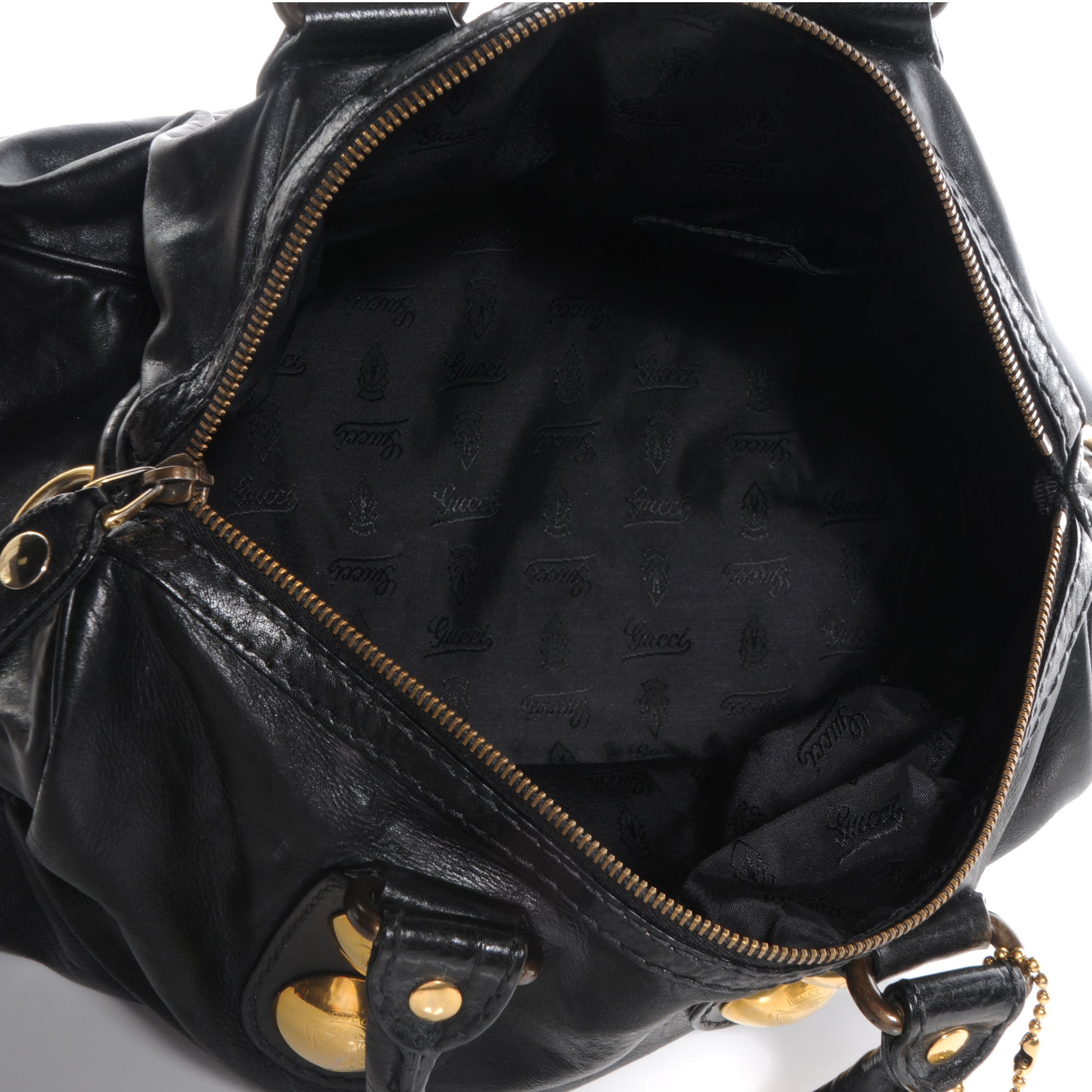Gucci Leather Babouska Medium Boston Black 5 of 7