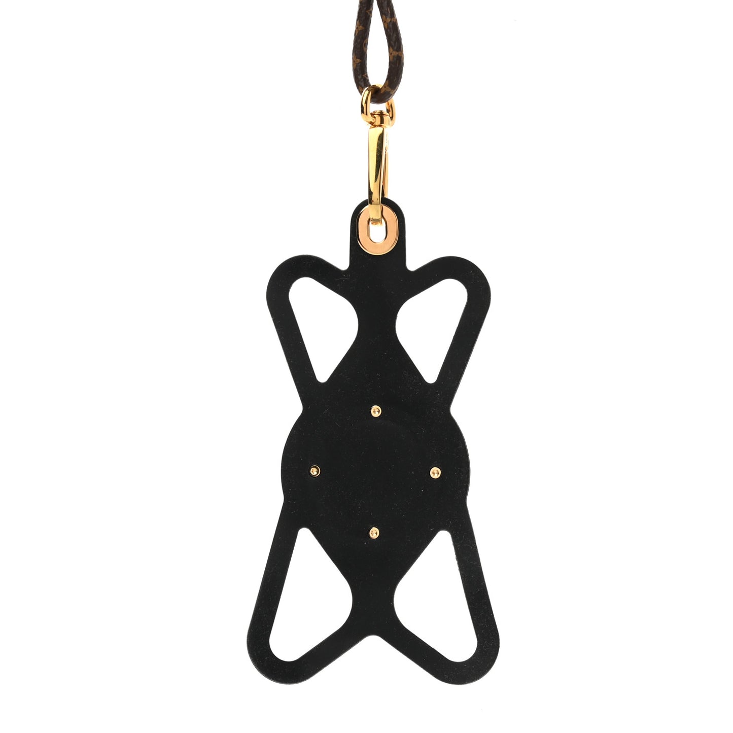 Monogram Silicone Louise Phone Holder Black