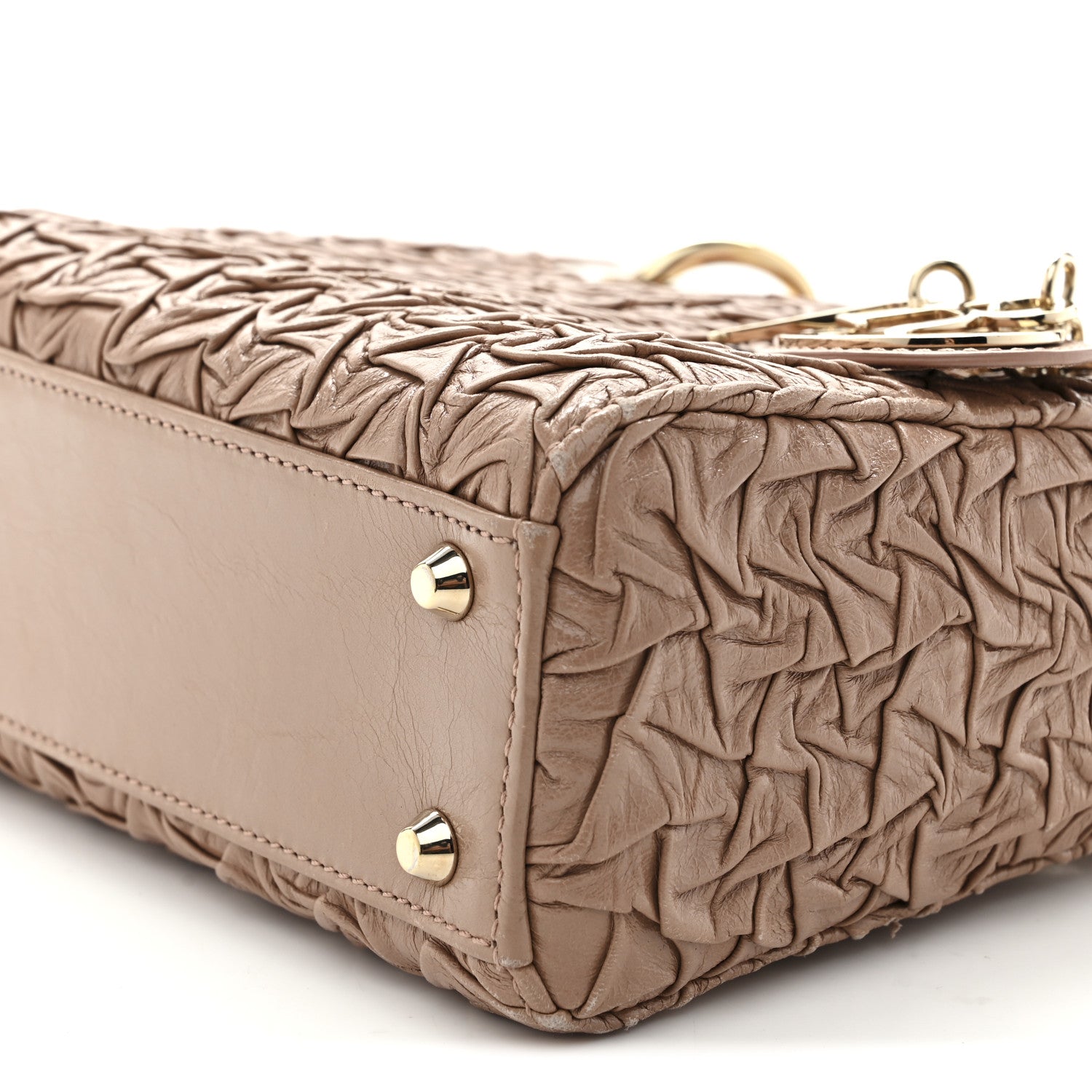 Christian Dior Lambskin Gathered Mini Lady Dior Fard 10 of 10