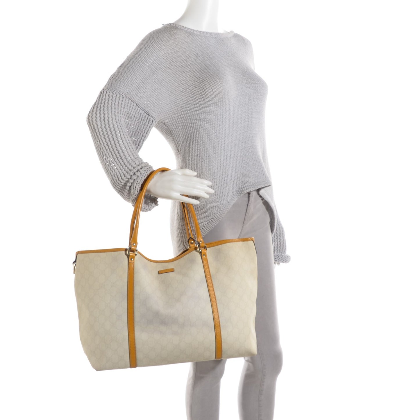 GG Plus Monogram Large Joy Tote Off-White