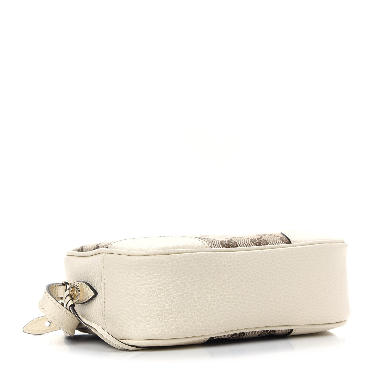 Gucci Monogram Dollar Calfskin Mini Bree Messenger Bag Beige Ebony Avoire 4 of 9