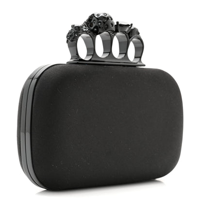 Alexander McQueen Silk Knucklebox Clutch Black 2 of 9