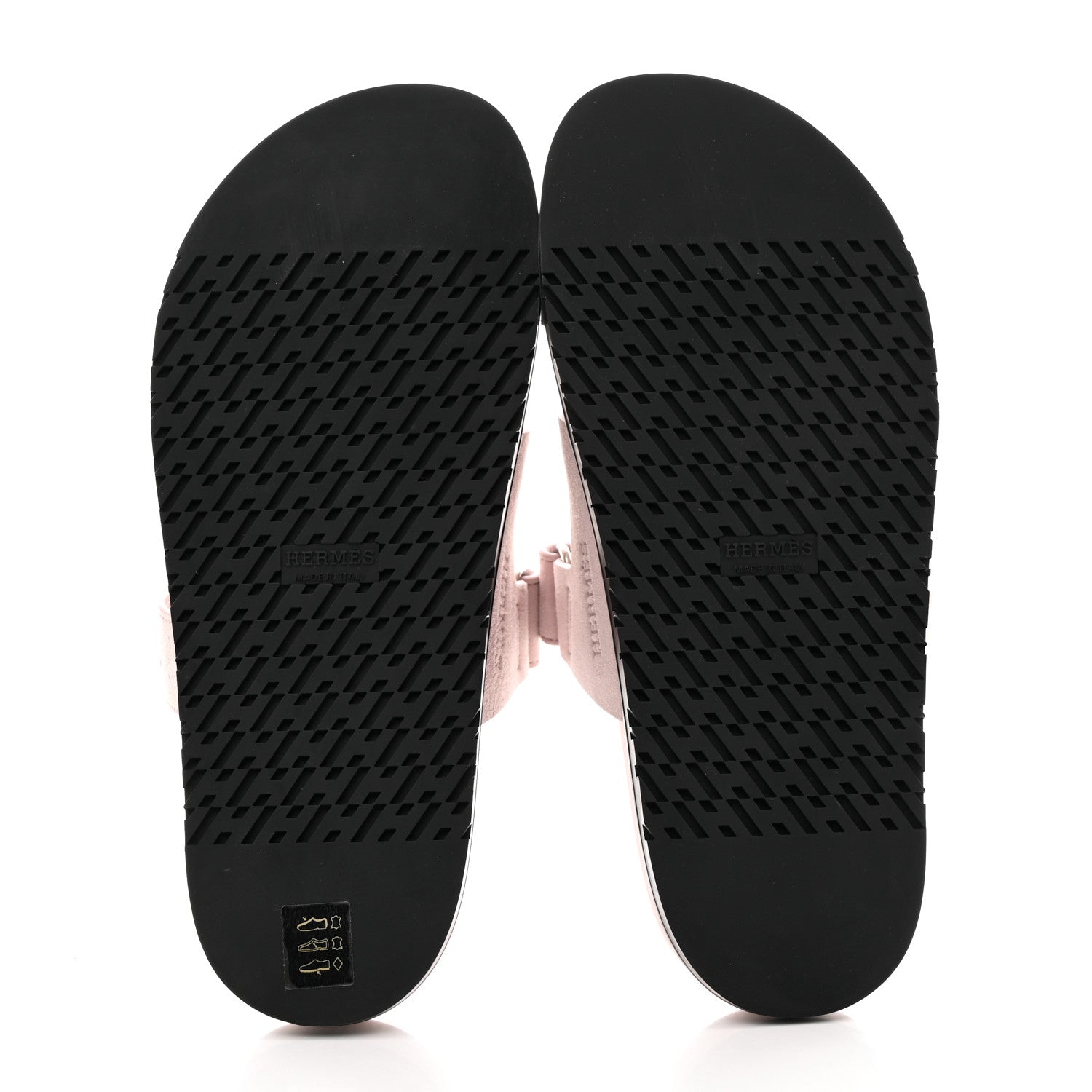 Hermes Suede Goatskin Womens Chypre Sandals 39 Rose Porcelaine 5 of 9