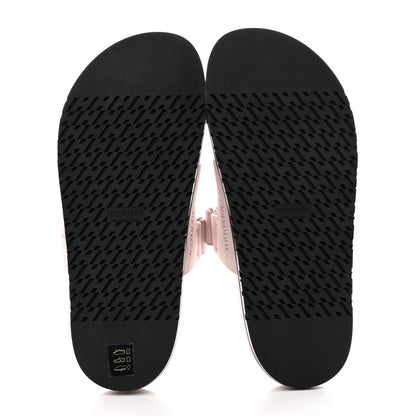 Hermes Suede Goatskin Womens Chypre Sandals 39 Rose Porcelaine 5 of 9
