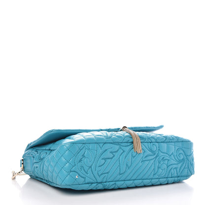 Versace Nappa Barocco Quilted Vanitas Medea Shoulder Bag Blue 4 of 7