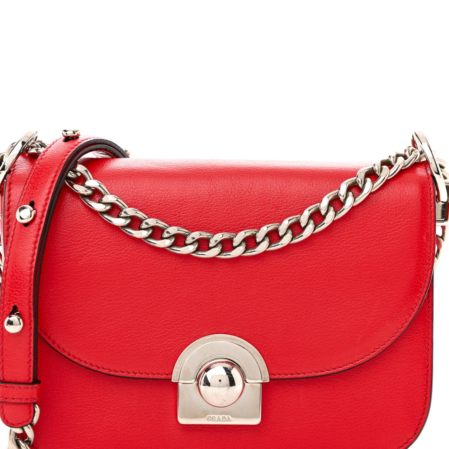 Glace Calfskin Arcade Crossbody Bag Lacca