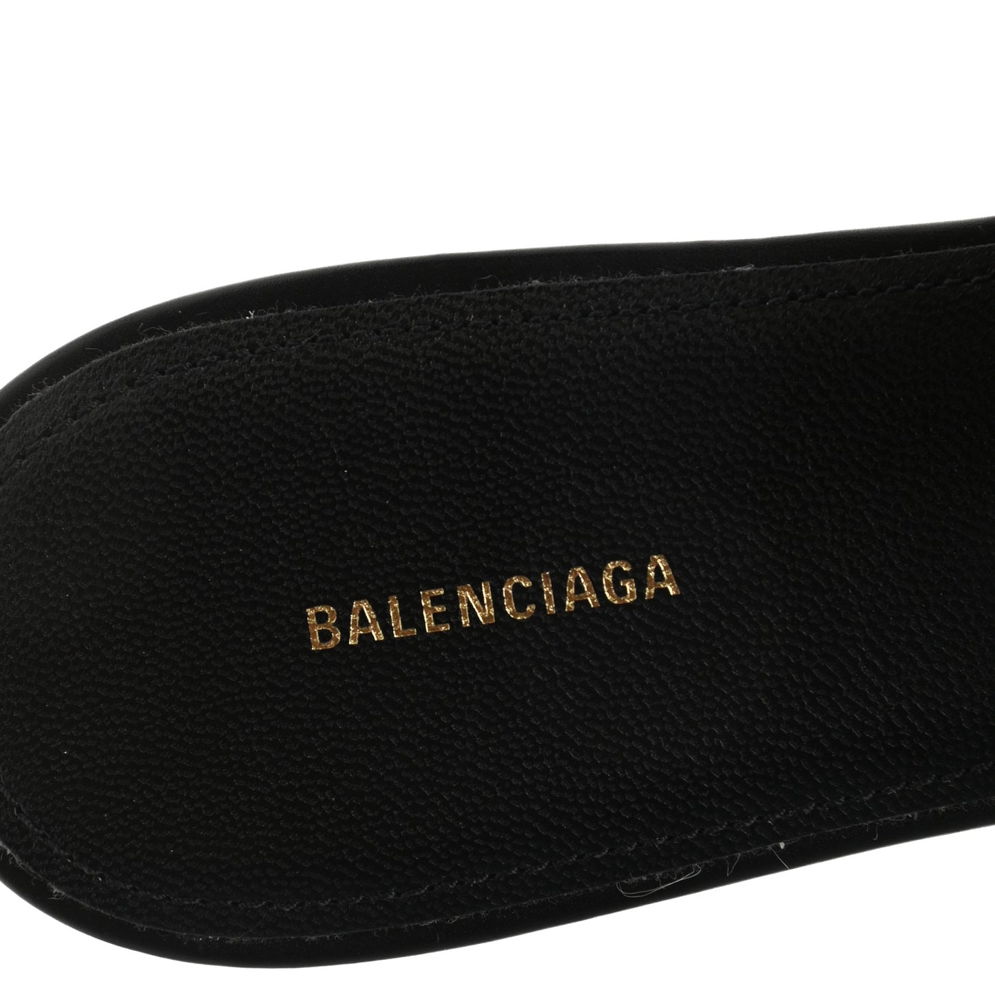 Calfskin BB Knife Pointy Toe Slingback Flats 40.5 Black