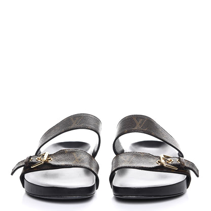 Louis Vuitton Monogram Bom Dia Mule Sandals 42 Black 2 of 10