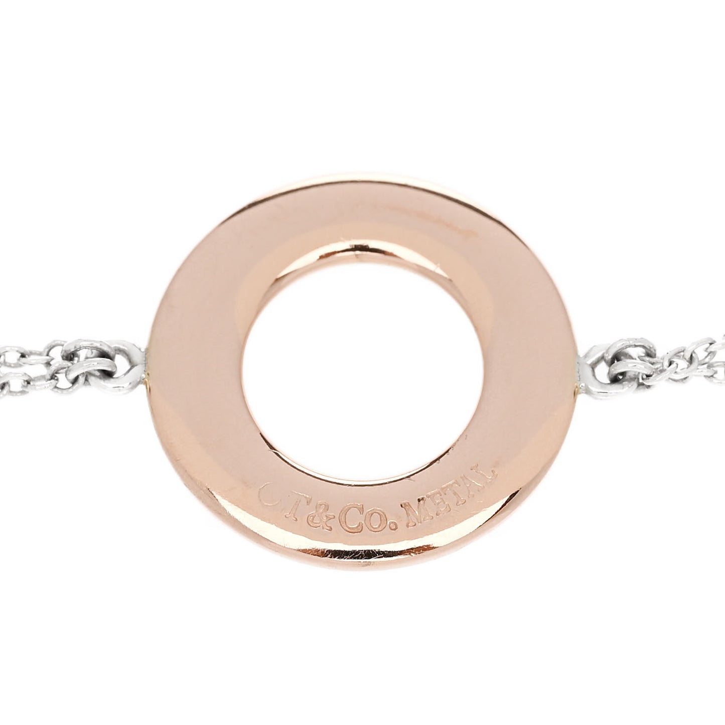 Sterling Silver Rubedo 1837 Circle Chain Bracelet