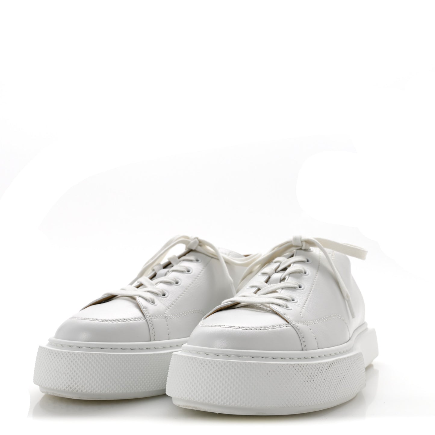 Calfskin Mens Haru Derby Sneakers 42 White