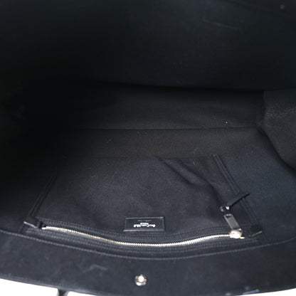 Saint Laurent Linen Calfskin Rive Gauche Tote Black 5 of 10
