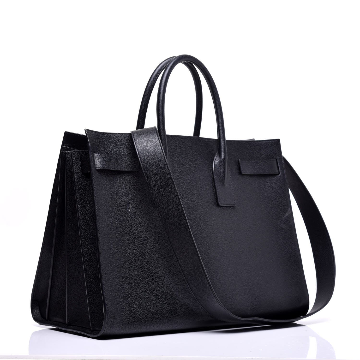 Saint Laurent Grained Calfskin Large Sac De Jour Carryall Black 4 of 9