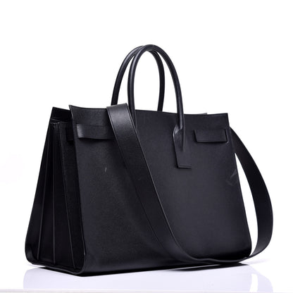 Saint Laurent Grained Calfskin Large Sac De Jour Carryall Black 4 of 9