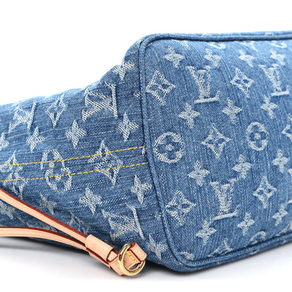 Louis Vuitton Monogram Denim Neo Neverfull MM Blue 9 of 10
