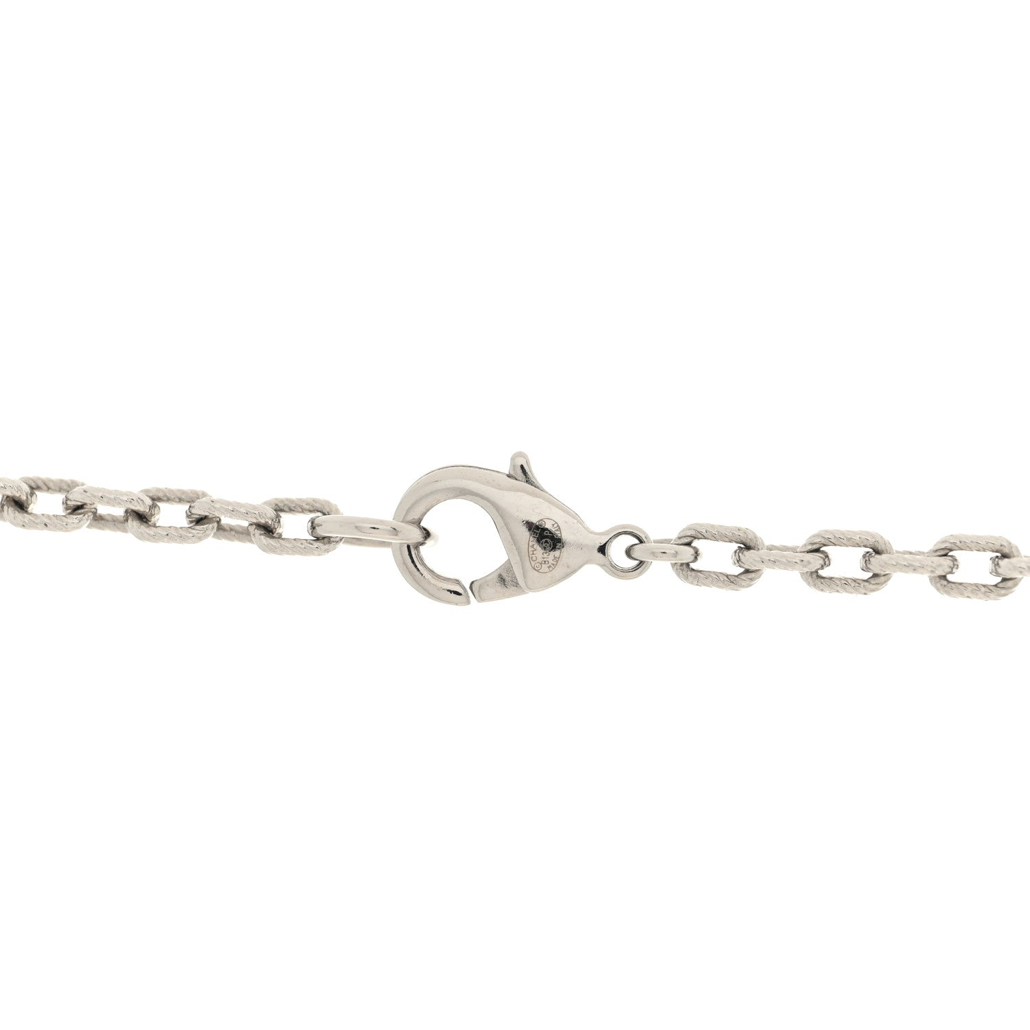 Chanel Pearl Baguette Crystal CC Long Necklace Silver 3 of 4