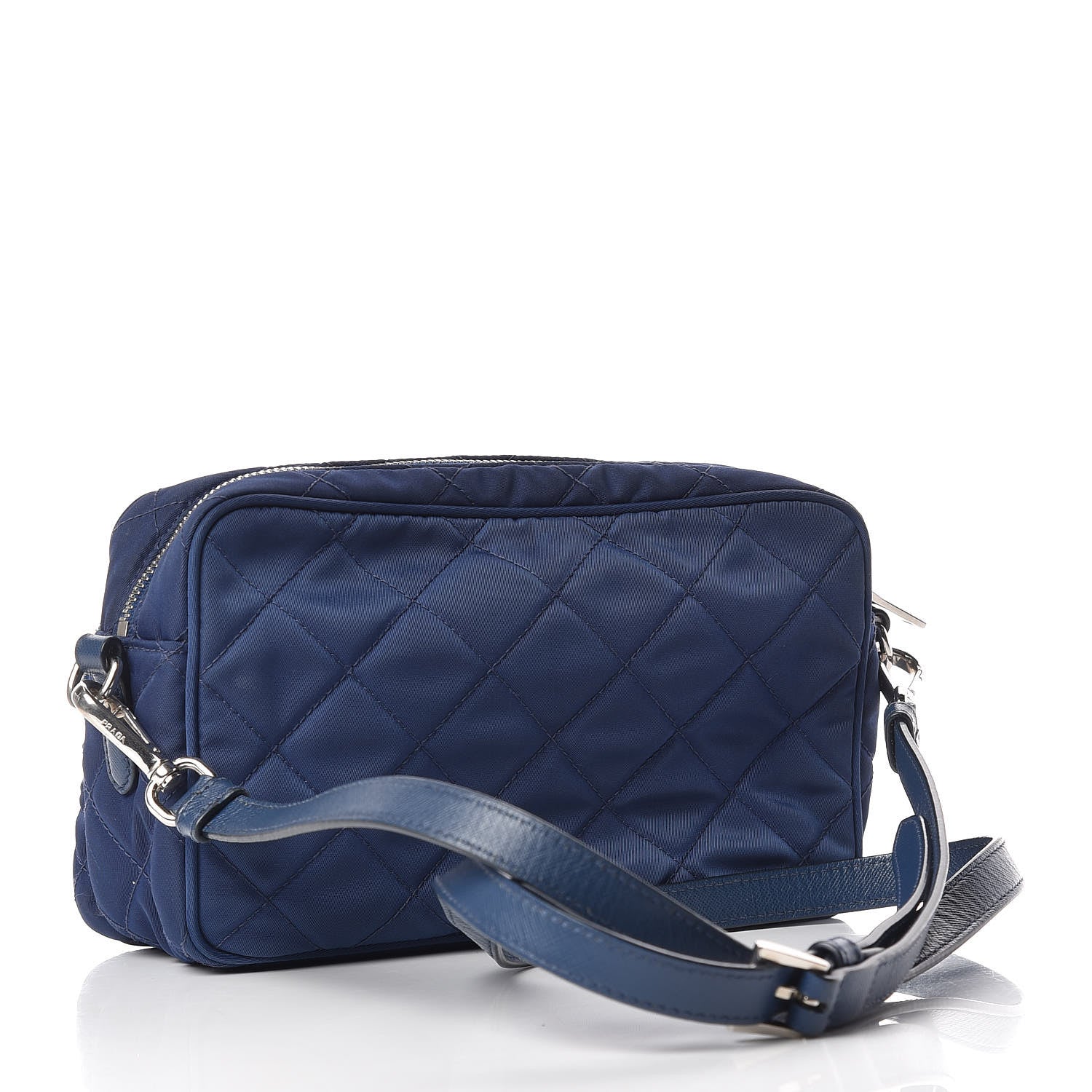 Prada Nylon Tessuto Impuntu Quilted Crossbody Bag Royal Blue 3 of 10