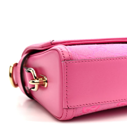 Gucci GG Monogram Textured Dollar Calfskin Small Luce Shoulder Bag Pink 17 of 19