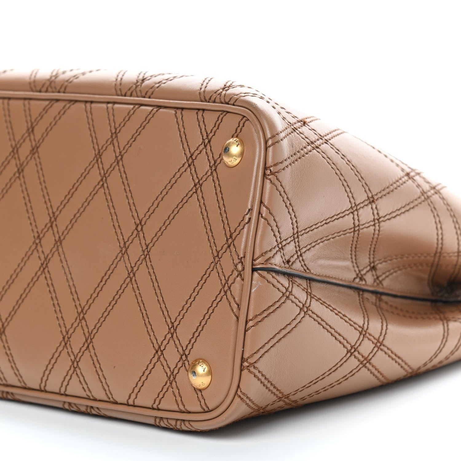Prada City Calf Quilted Double Bag Caramel 9 of 9