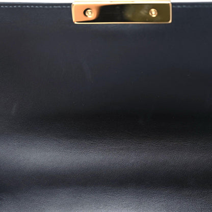 Gucci Calfskin GG Supreme Monogram Medium Padlock Shoulder Bag Black Gold 11 of 11