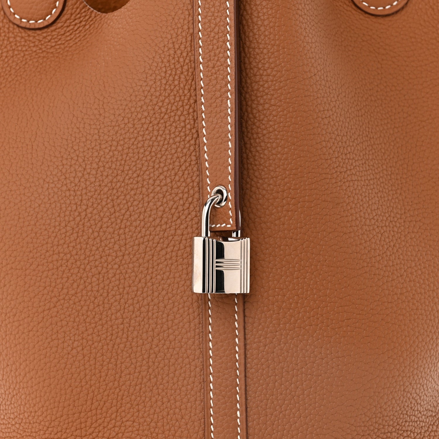 Hermes Taurillon Maurice Picotin Lock 22 MM Gold 8 of 11