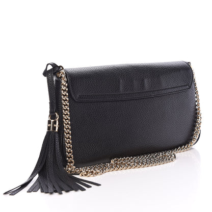 Gucci Pebbled Calfskin Medium Soho Flap Crossbody Black 3 of 11