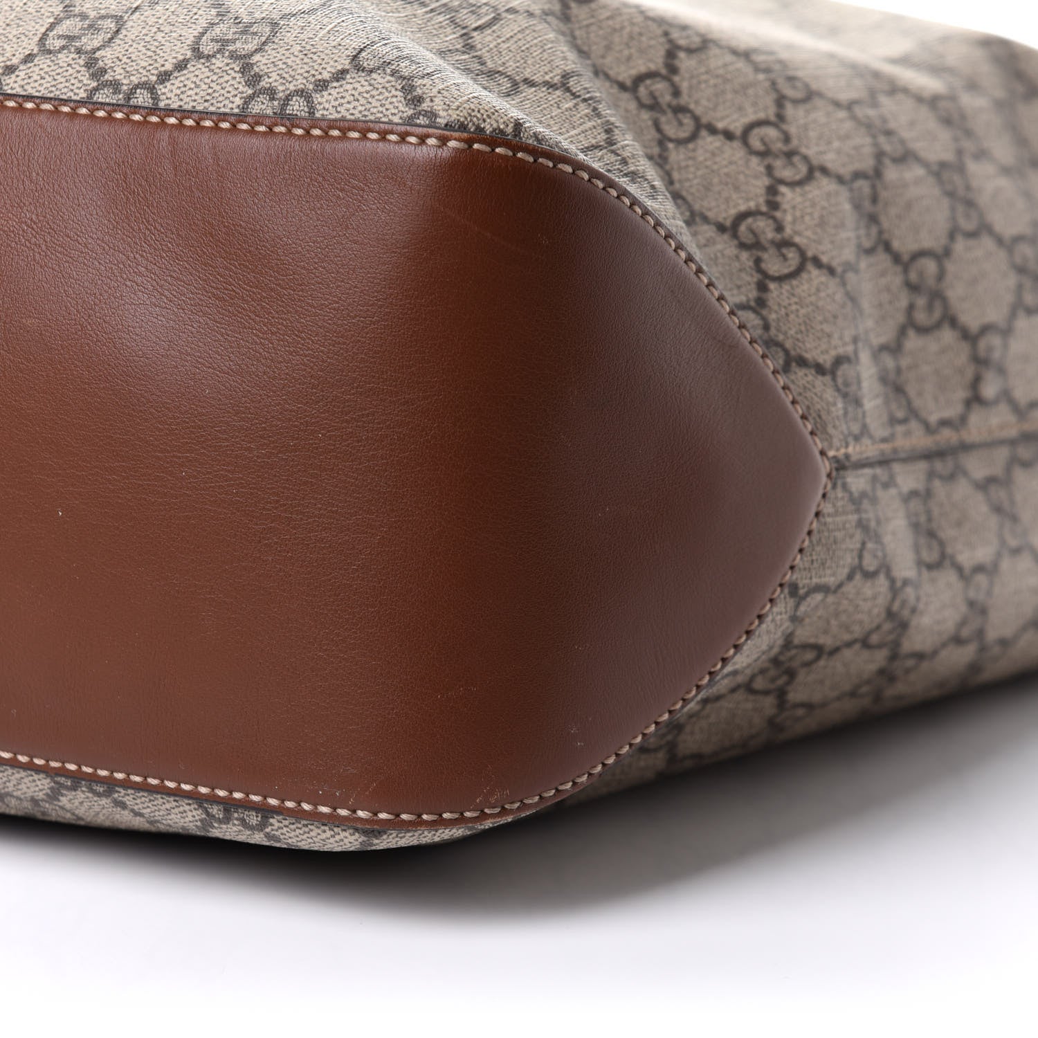 Gucci GG Supreme Monogram Large Linea A Hobo Light Brown 6 of 12