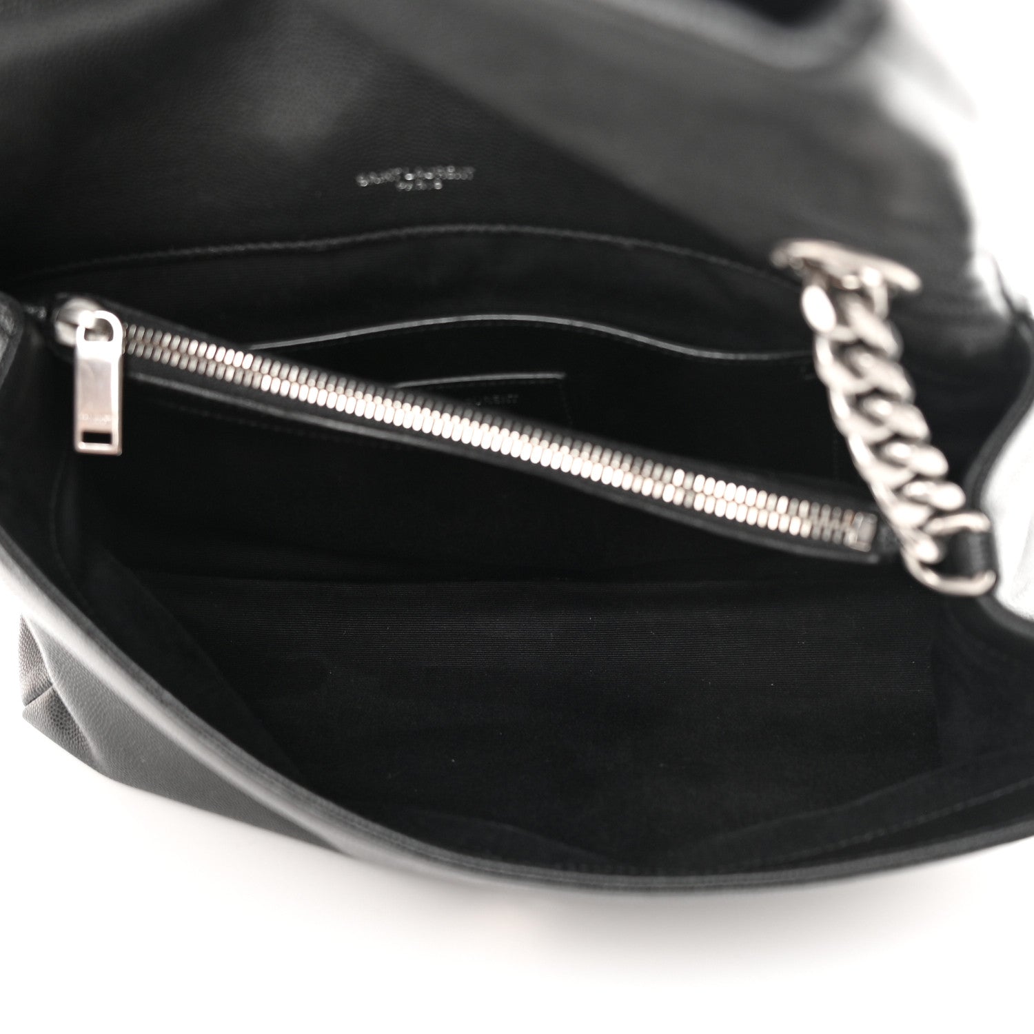 Saint Laurent Grain De Poudre Medium West Hollywood Monogram Fold-Over Black 5 of 12
