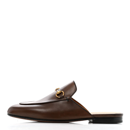 Gucci Calfskin Womens Princetown Slippers 38.5 Fondente Brown 1 of 13