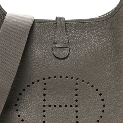 Hermes Taurillon Clemence Evelyne III PM Gris Meyer 8 of 10