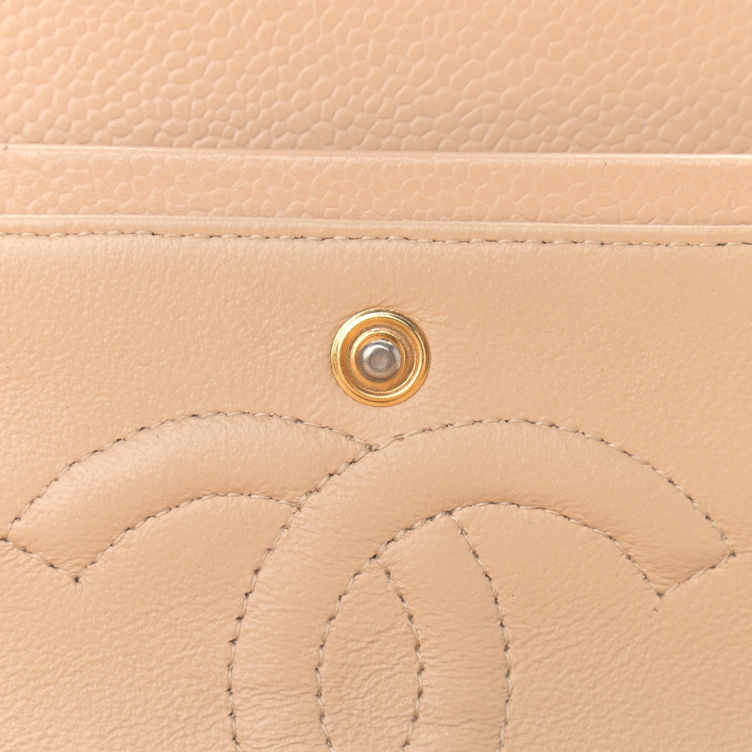 Chanel Caviar Quilted Medium Double Flap Beige 10 of 11