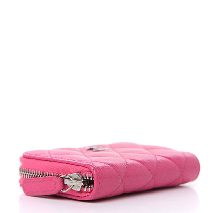 Chanel Caviar Quilted Zip Coin Purse Pink 4 of 8