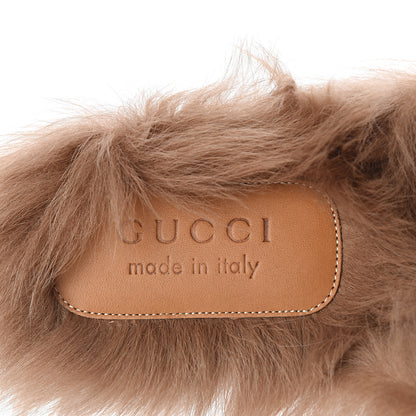 Gucci Canvas GG Monogram Diamond Fur Web GG Mens Princetown Slippers 8 Midnight Blue Hibiscus Red 6 of 9