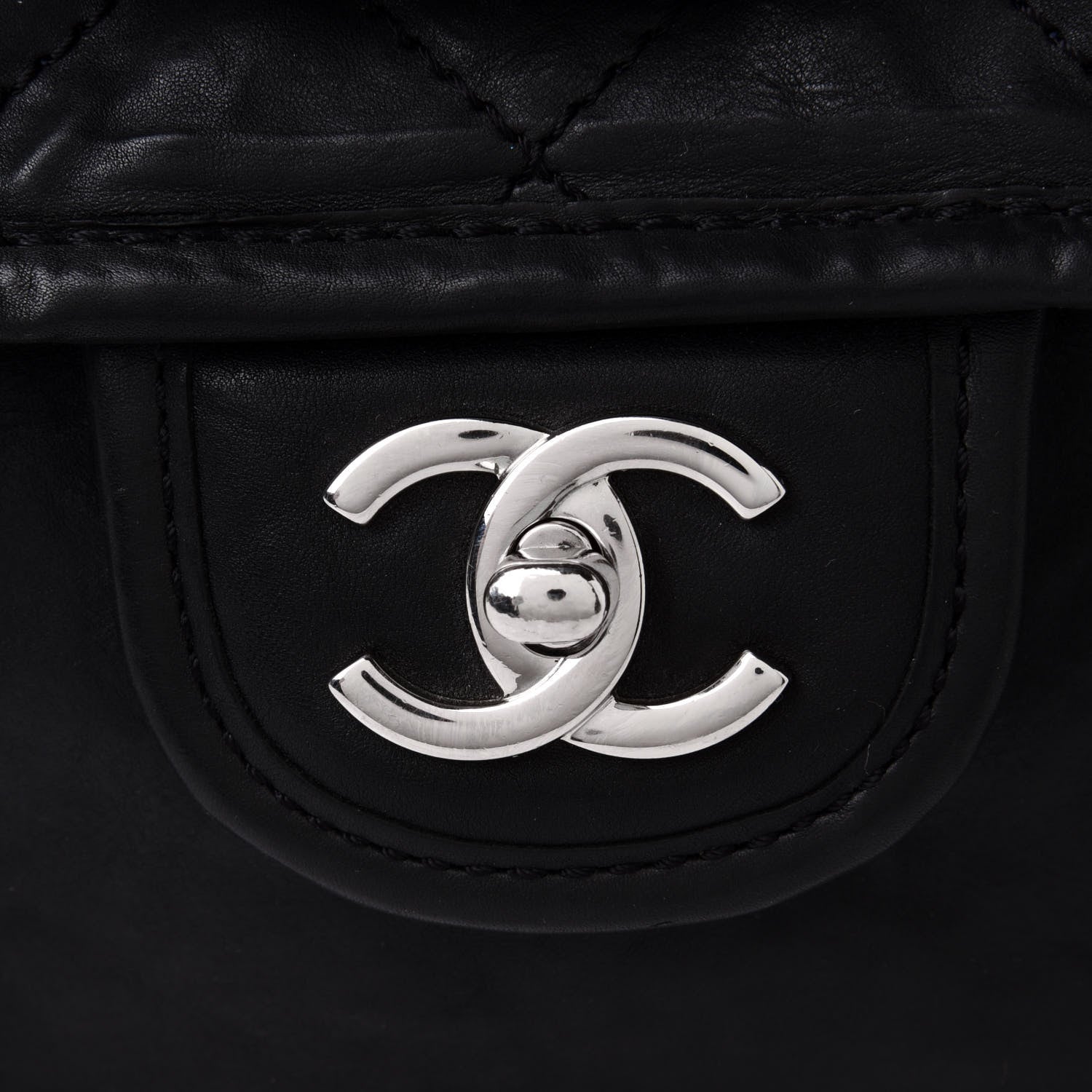 Chanel Washed Lambskin Accordion Flap Black 9 of 11