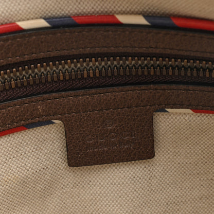 Gucci Soft GG Supreme Monogram Courier Web Medium Flat Messenger Bag Beige New Acero Multicolor 6 of 10