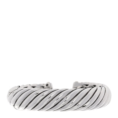 David Yurman Sterling Silver 18K Yellow Gold 15mm Waverly Bracelet 1 of 3