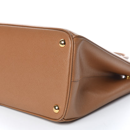 Prada Saffiano Medium Galleria Double Zip Tote Caramel 9 of 13