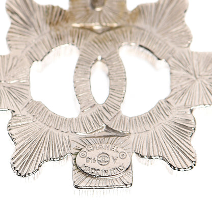 Chanel Swarovski Crystal CC Earrings Silver 4 of 5