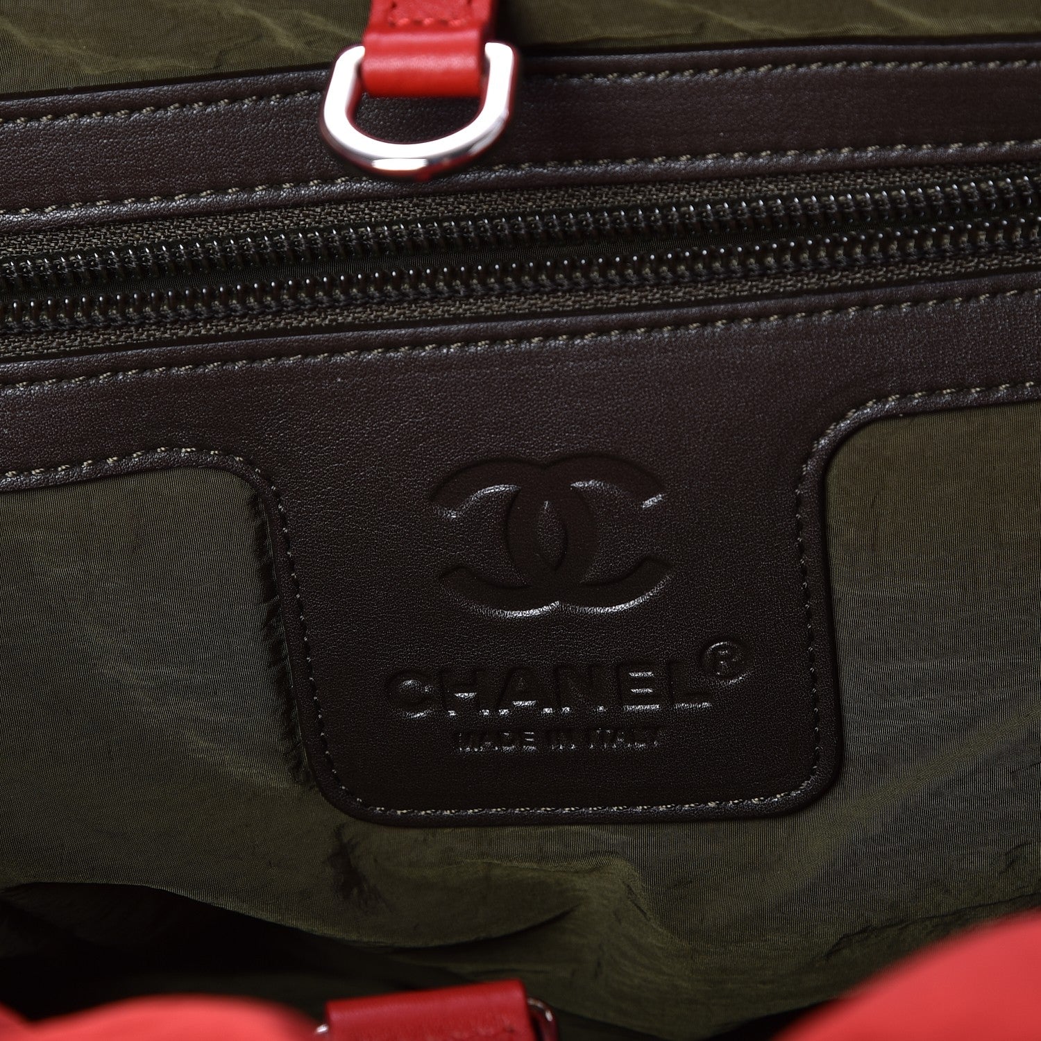 Chanel Nylon Quilted Small Coco Cocoon Tote Red 6 of 7
