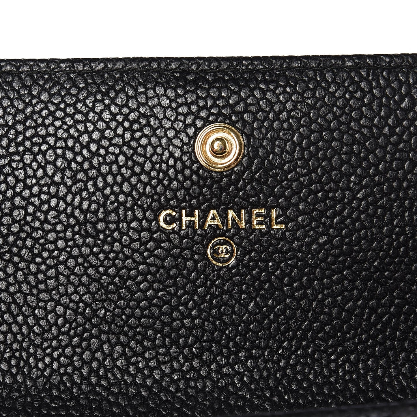 Caviar Quilted Boy Flap Wallet Black