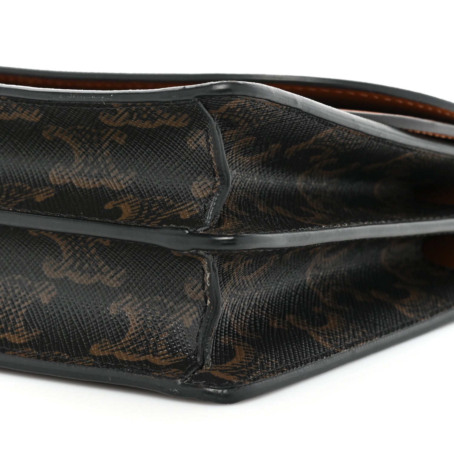 Celine Triomphe Canvas Lambskin Wallet On Strap Tan 10 of 14