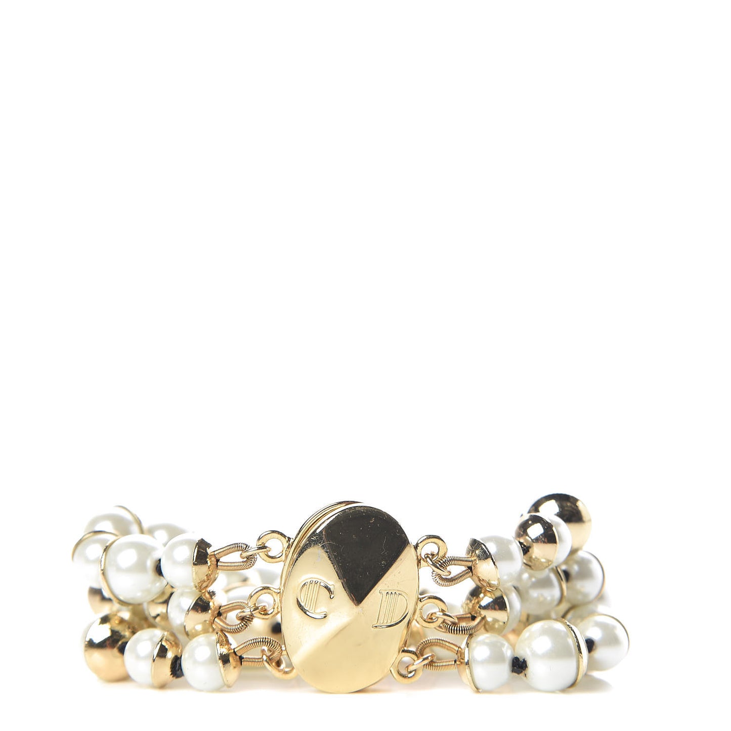 Pearl Mise en Dior Bracelet Gold