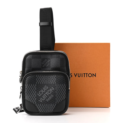 Louis Vuitton Damier Graphite 3D Amazone Sling Bag Black 10 of 10