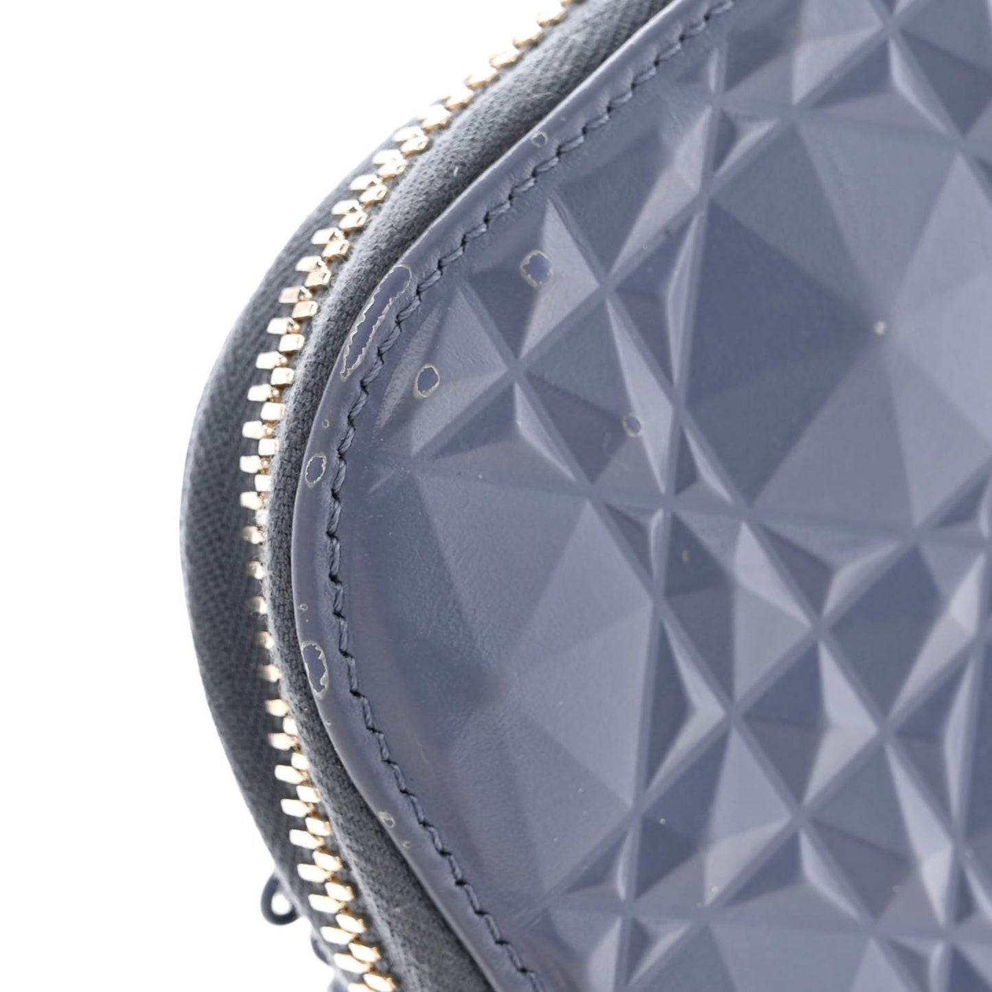 Calfskin Cannage Diamond Cannage Phone Holder Blue