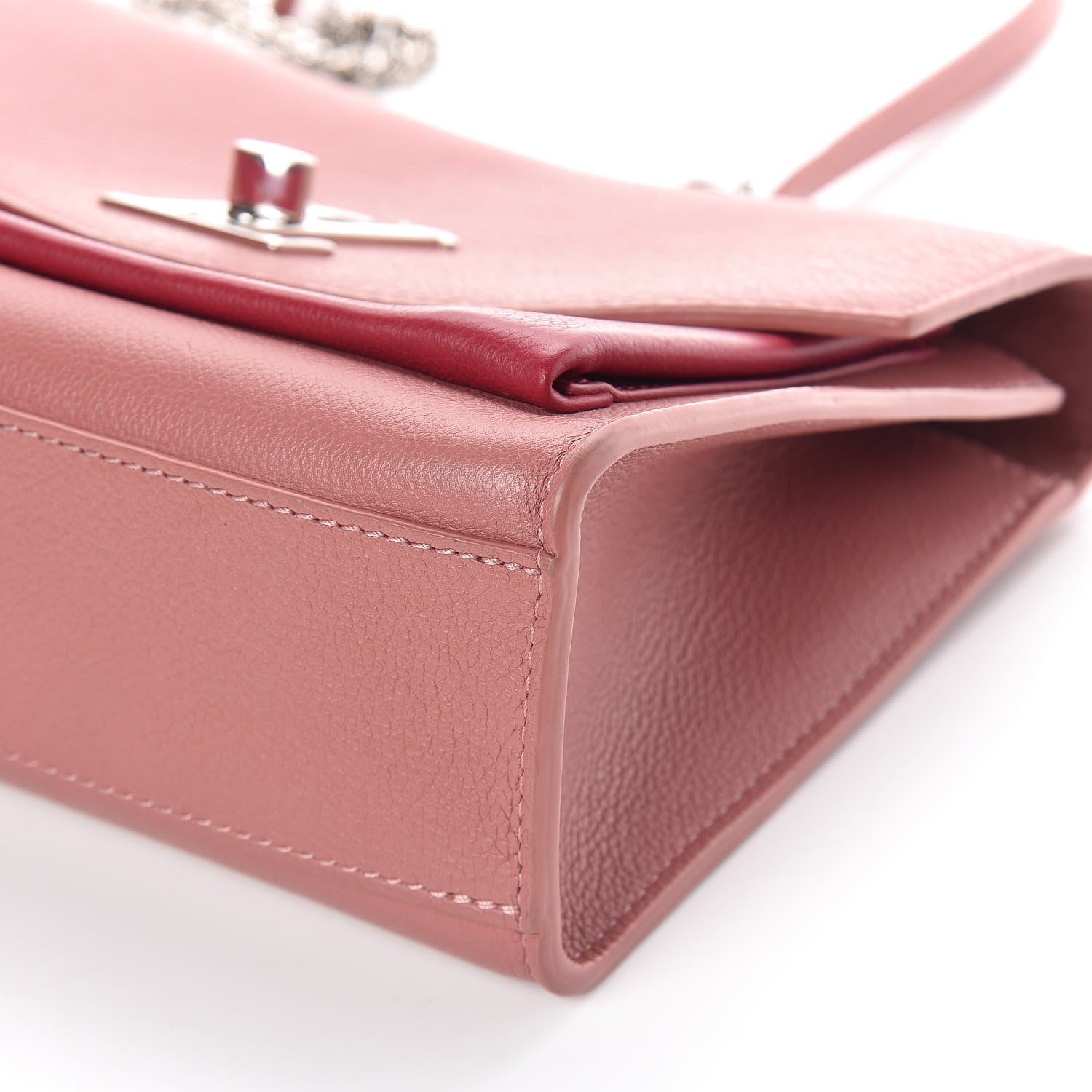 Louis Vuitton Soft Calfskin Mylockme Chain Bag BB Rose Boudoir Lie de Vin 6 of 8