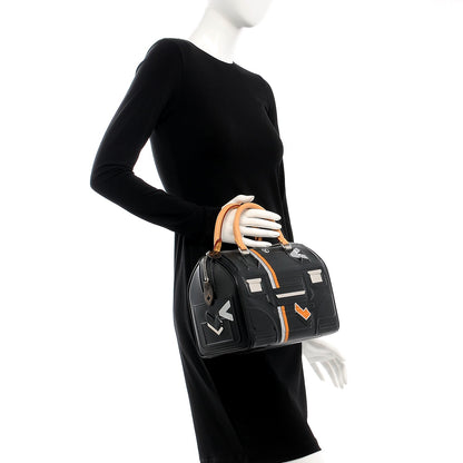 Louis Vuitton Epi Spaceship Embossed Speedy 25 Black 2 of 7